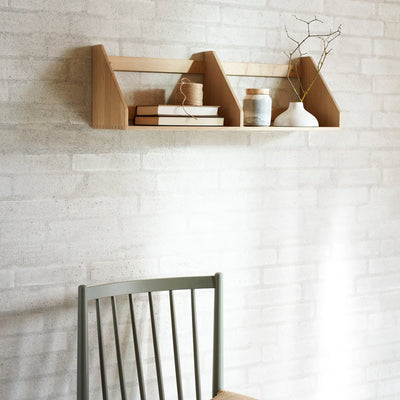 FDB Møbler B5 - Shelf - Nordic Swan Ecolabel 31.5 x 8.3 in Oak Solid Nature Lacquered by Børge Mogensen