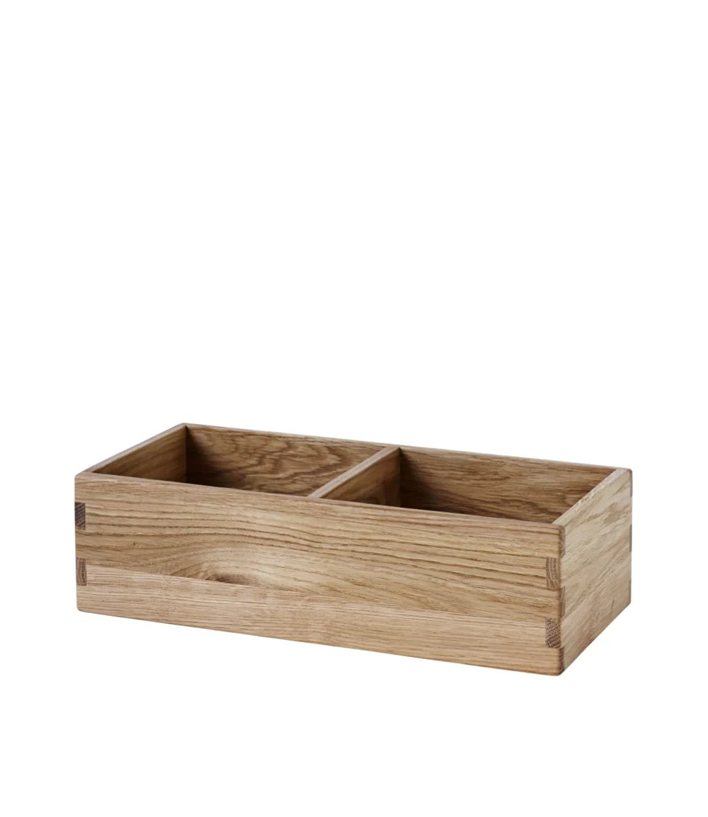 FDB Møbler B98 - Bookcase Plinth 3.9 x 14.2 x 6.7 in Oak Solid Nature Lacquered by Mogens Koch