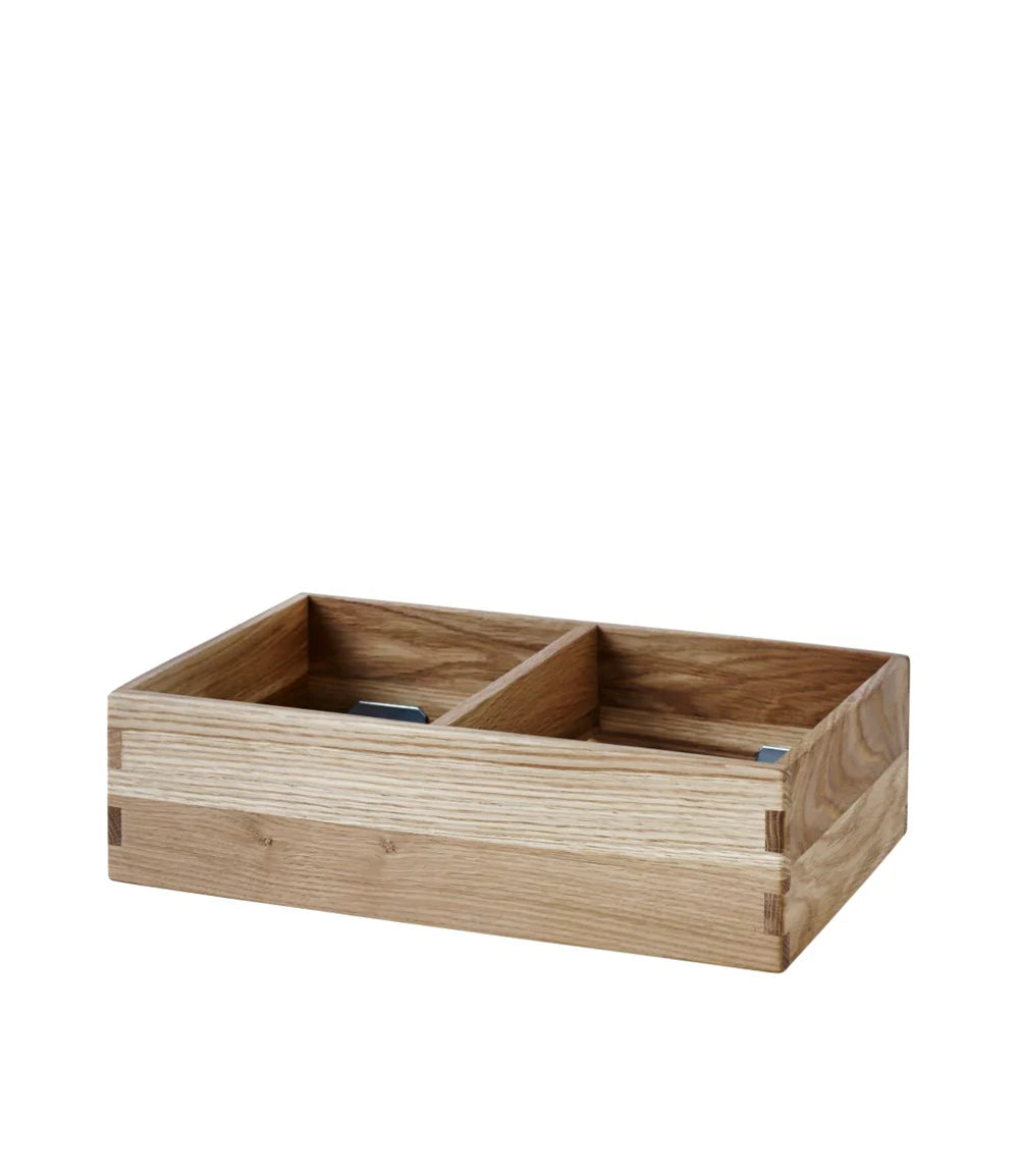 FDB Møbler B98 - Bookcase Plinth 3.9 x 14.2 x 9.4 in Oak Solid Nature Lacquered by Mogens Koch