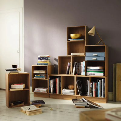 FDB Møbler B98 - Bookcase Plinth 3.9 x 21.3 x 6.7 in Oak Solid Nature Lacquered by Mogens Koch