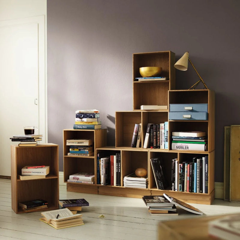 FDB Møbler B98 - Bookcase Plinth 3.9 x 21.3 x 6.7 in Oak Solid Nature Lacquered by Mogens Koch