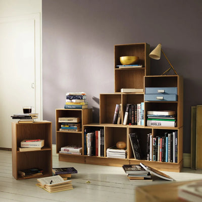 FDB Møbler B98 - Bookcase Plinth 3.9 x 21.3 x 9.4 in Oak Solid Nature Lacquered by Mogens Koch