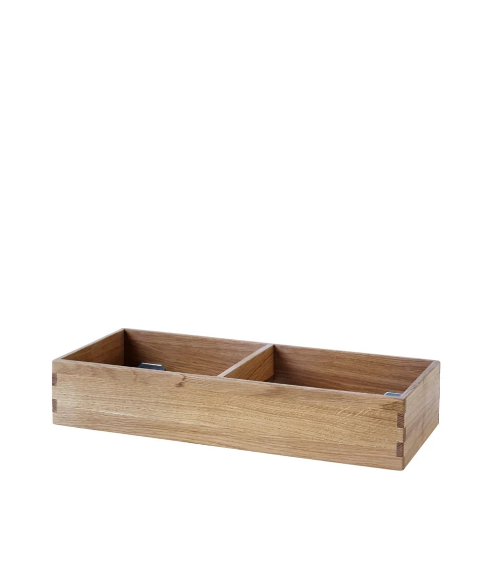 FDB Møbler B98 - Bookcase Plinth 3.9 x 14.2 x 11 in Oak Solid Nature Lacquered by Mogens Koch