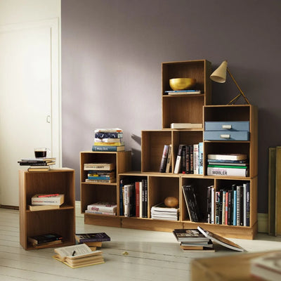 FDB Møbler B98 - Bookcase 14.2 x 21.3 x 12.6 in Oak Solid Nature Lacquered by Mogens Koch