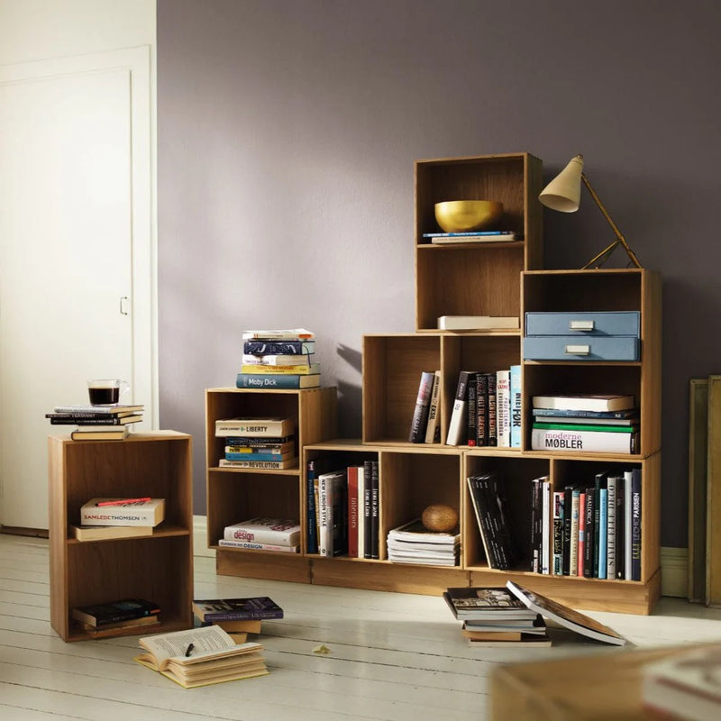 FDB Møbler B98 - Bookcase 14.2 x 21.3 x 12.6 in Oak Solid Nature Lacquered by Mogens Koch