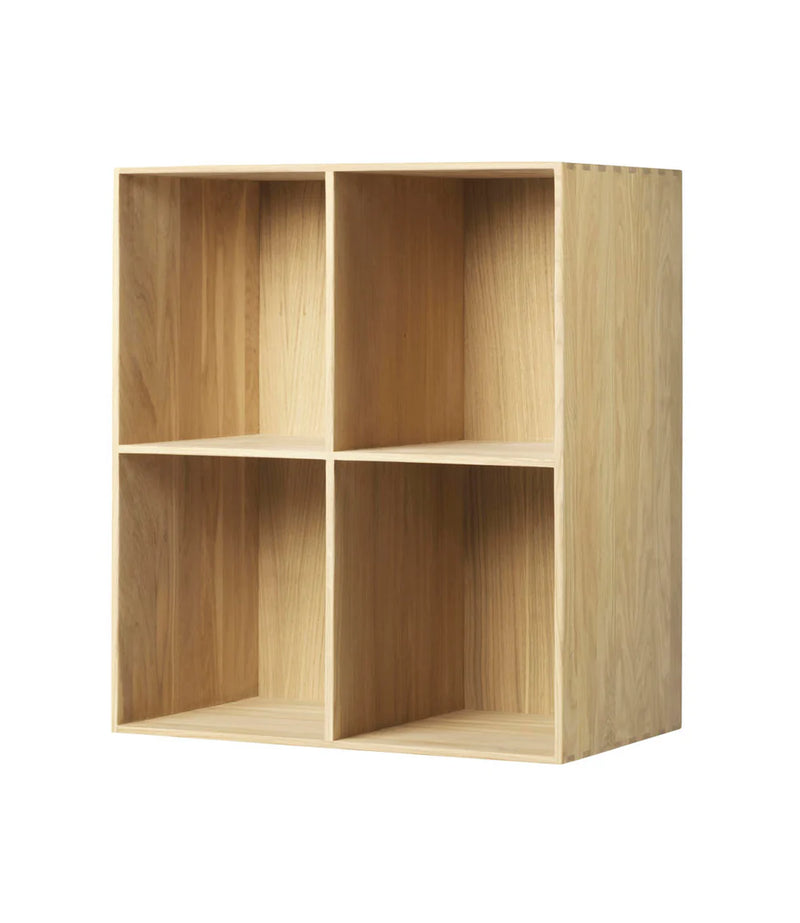 FDB Møbler B98 - Bookcase 21.3 x 28.3 x 12.6 in Oak Solid Nature Lacquered by Mogens Koch