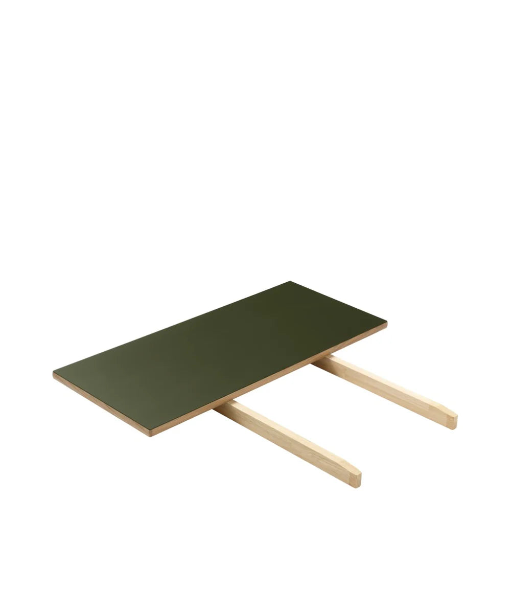 FDB Møbler C35 - Extra Leaf Small Oak Nature Lacquered Linoleum Olive Green (4184) by Poul M. Volther