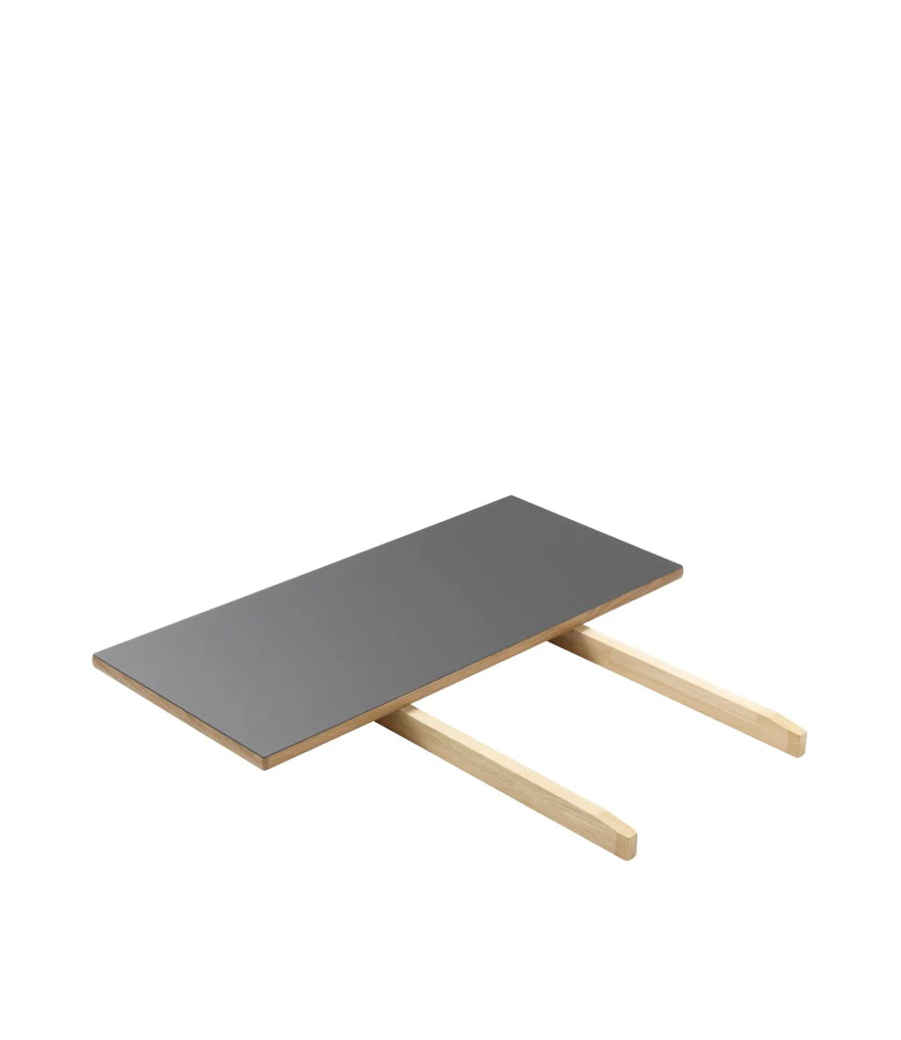 FDB Møbler C35 - Extra Leaf Small Oak Nature Lacquered Linoleum Dark Grey (4155) by Poul M. Volther