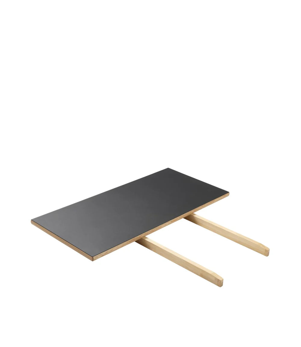 FDB Møbler C35 - Extra Leaf Large Oak Nature Lacquered Linoleum Black (4023) by Poul M. Volther
