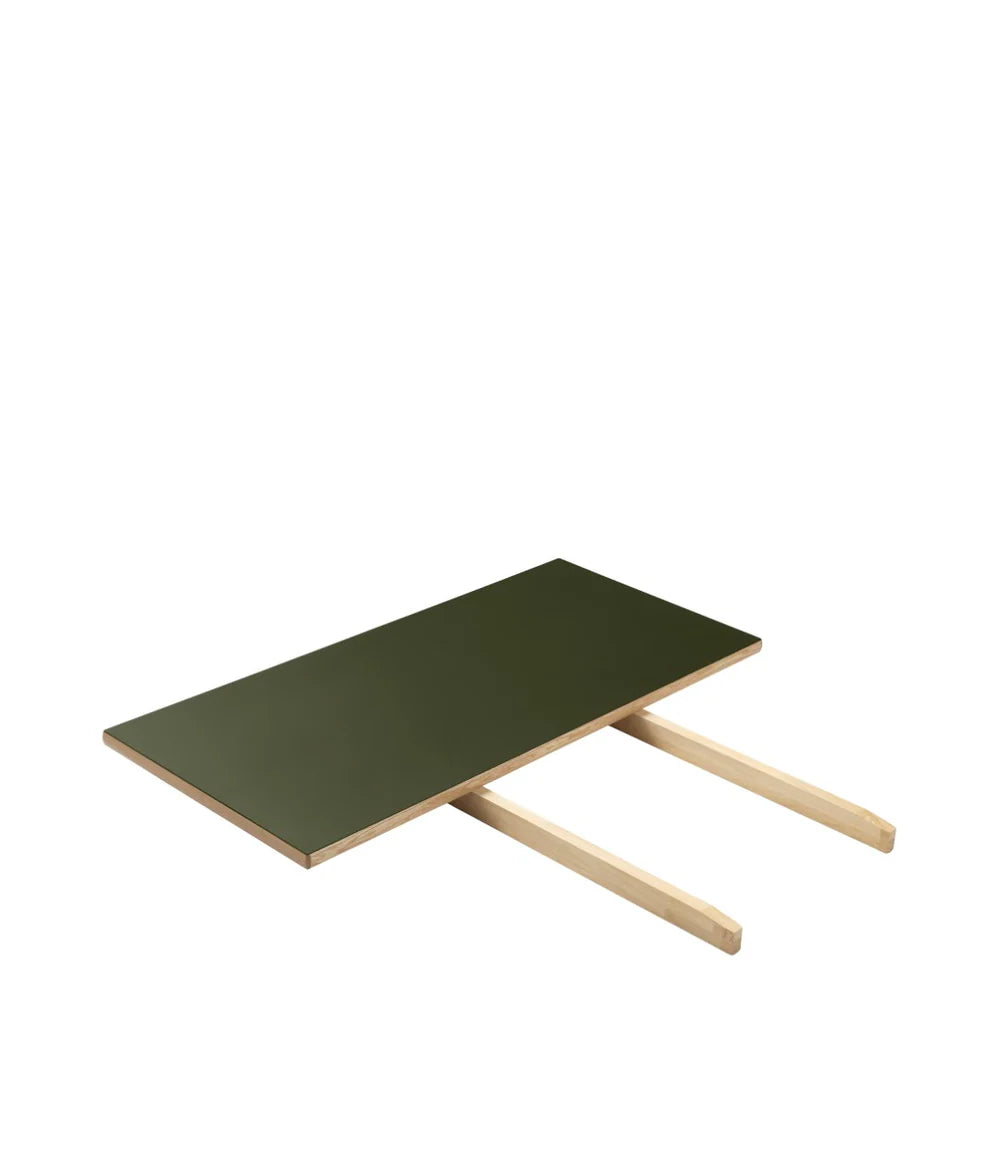 FDB Møbler C35 - Extra Leaf Large Oak Nature Lacquered Linoleum Olive Green (4184) by Poul M. Volther