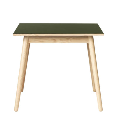 FDB Møbler C35A - Dining Table Oak Nature Lacquered Linoleum Olive Green (4184) by Poul M. Volther