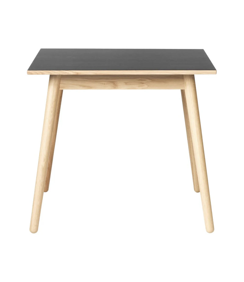 FDB Møbler C35A - Dining Table Oak Nature Lacquered Linoleum Black (4023) by Poul M. Volther