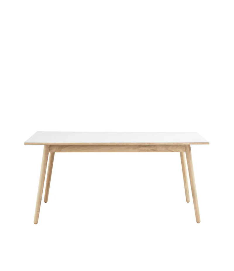 FDB Møbler C35B - Dining Table Oak Nature Lacquered Linoleum Light Grey (4176) by Poul M. Volther
