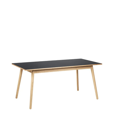 FDB Møbler C35B - Dining Table Oak Nature Lacquered Linoleum Dark Grey (4155) by Poul M. Volther