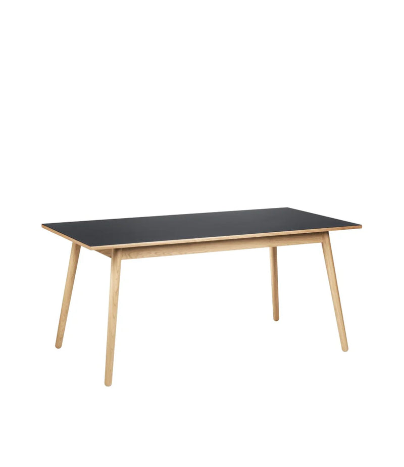 FDB Møbler C35B - Dining Table Oak Nature Lacquered Linoleum Dark Grey (4155) by Poul M. Volther