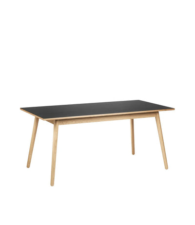 FDB Møbler C35B - Dining Table Oak Nature Lacquered Linoleum Black (4023) by Poul M. Volther