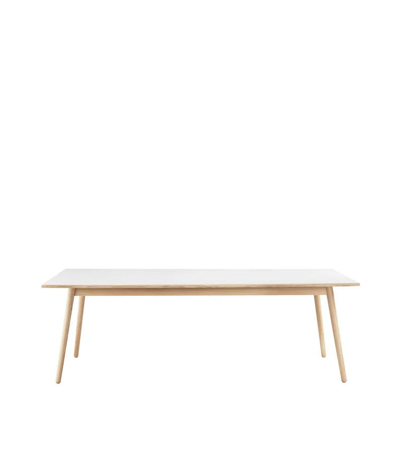 FDB Møbler C35C - Dining Table Oak Nature Lacquered Linoleum Light Grey (4176) by Poul M. Volther
