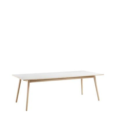 FDB Møbler C35C - Dining Table Oak Nature Lacquered Linoleum Light Grey (4176) by Poul M. Volther