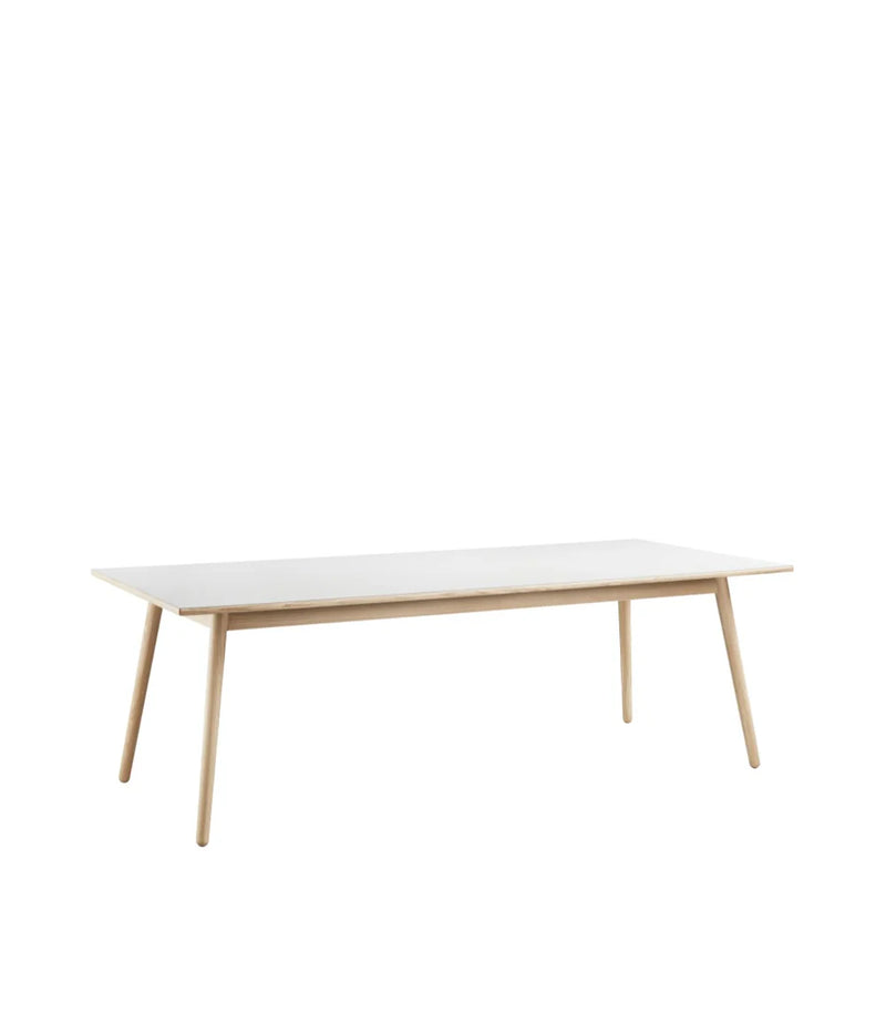 FDB Møbler C35C - Dining Table Oak Nature Lacquered Linoleum Light Grey (4176) by Poul M. Volther