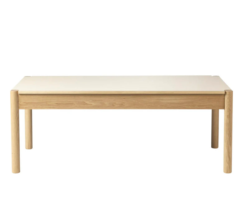 FDB Møbler C44 - Coffee Table 45x60x120 Oak Nature Lacquered Fenix Laminate Beige by Jørgen Bækmark