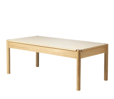 FDB Møbler C44 - Coffee Table 45x60x120 Oak Nature Lacquered Fenix Laminate Beige by Jørgen Bækmark