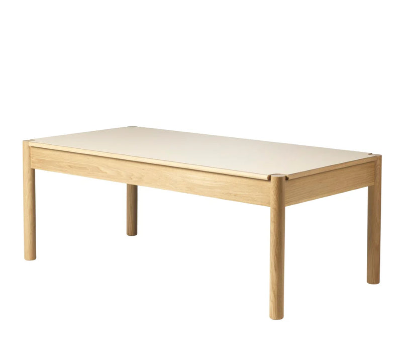 FDB Møbler C44 - Coffee Table 45x60x120 Oak Nature Lacquered Fenix Laminate Beige by Jørgen Bækmark