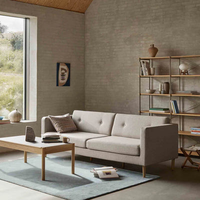 FDB Møbler C44 - Coffee Table 45x60x120 Oak Nature Lacquered Fenix Laminate Beige by Jørgen Bækmark