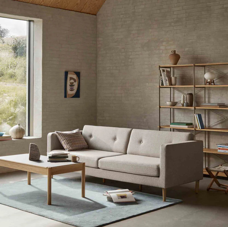 FDB Møbler C44 - Coffee Table 45x60x120 Oak Nature Lacquered Fenix Laminate Beige by Jørgen Bækmark