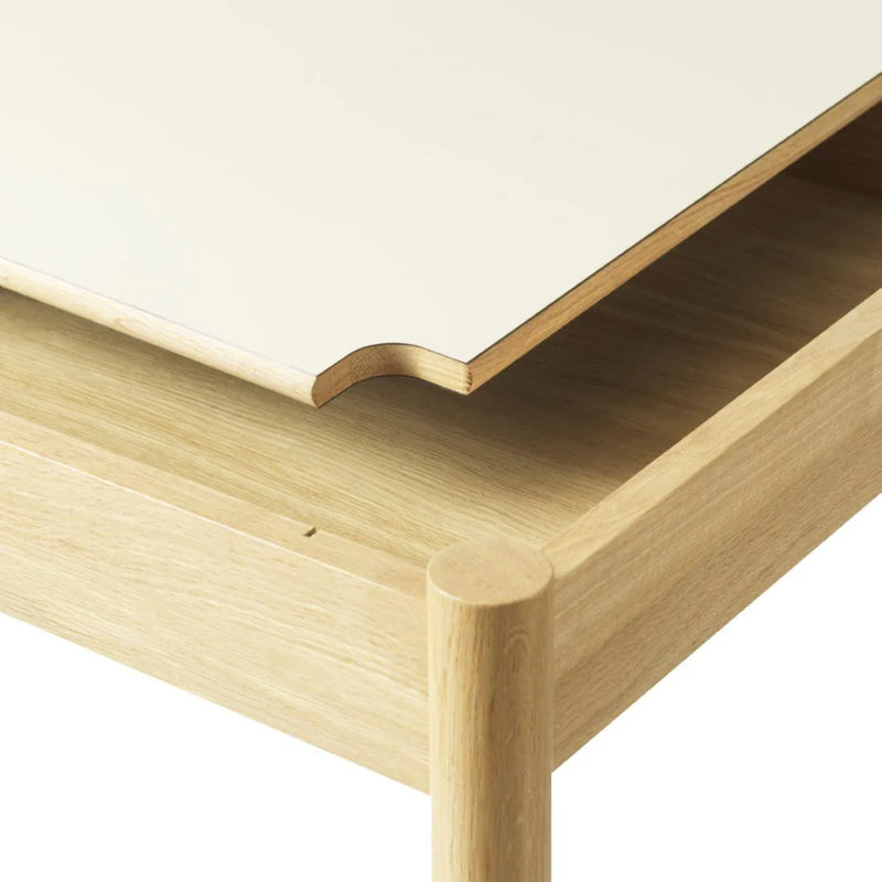 FDB Møbler C44 - Coffee Table 45x60x60 Oak Nature Lacquered Fenix Laminate Beige by Jørgen Bækmark
