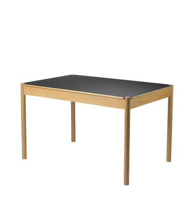 FDB Møbler C44 - Dining Table 31.5 x 47.2 in Oak Nature Lacquered Fenix Laminate Beige/Neutral by Jørgen Bækmark