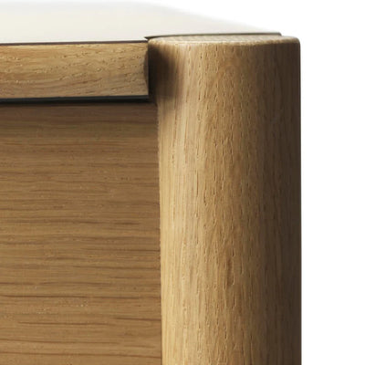FDB Møbler C44 - Dining Table 31.5 x 47.2 in Oak Nature Lacquered Fenix Laminate Beige/Neutral by Jørgen Bækmark