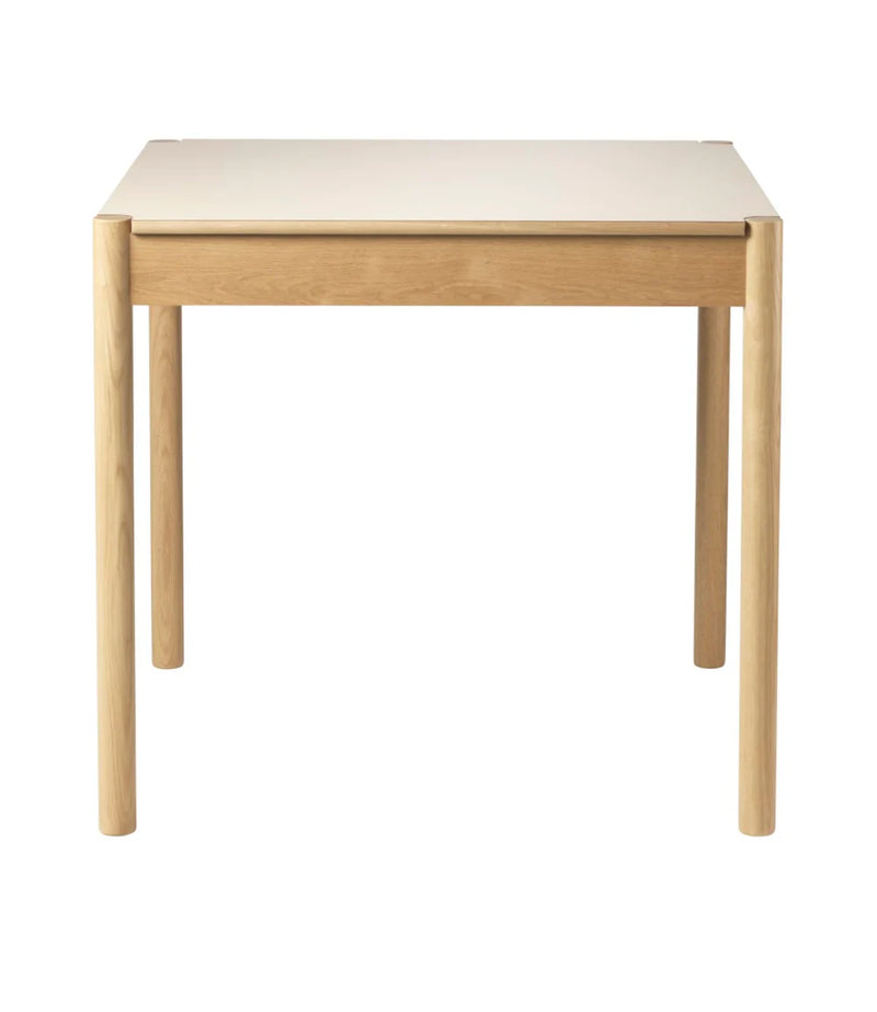FDB Møbler C44 - Dining Table 31.5 x 31.5 in Oak Nature Lacquered Fenix Laminate Beige/Neutral by Jørgen Bækmark