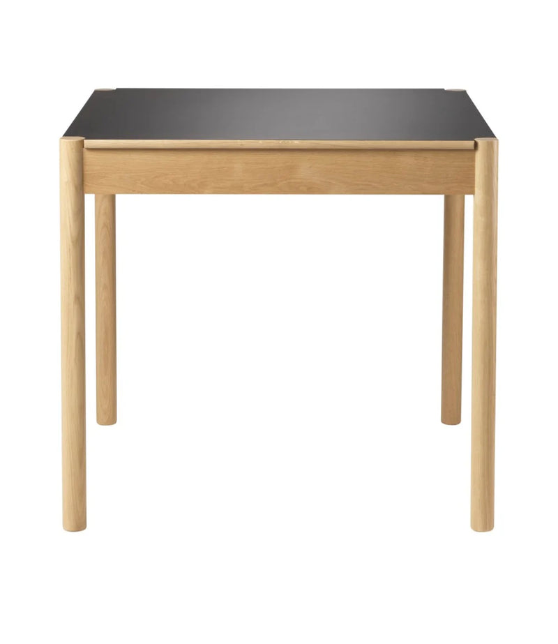 FDB Møbler C44 - Dining Table 31.5 x 31.5 in Oak Nature Lacquered Fenix Laminate Beige/Neutral by Jørgen Bækmark