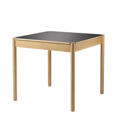 FDB Møbler C44 - Dining Table 31.5 x 31.5 in Oak Nature Lacquered Fenix Laminate Beige/Neutral by Jørgen Bækmark