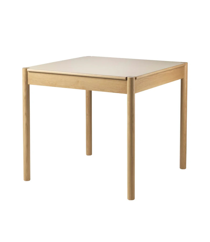 FDB Møbler C44 - Dining Table 31.5 x 31.5 in Oak Nature Lacquered Fenix Laminate Beige/Neutral by Jørgen Bækmark