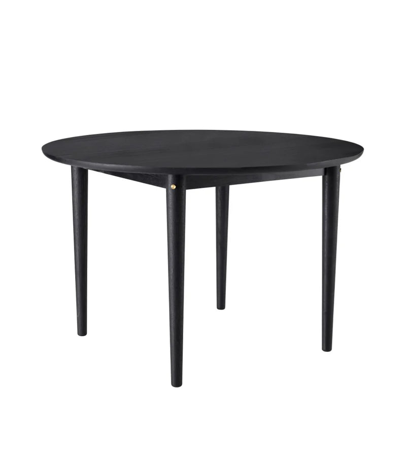 FDB Møbler C62 - Bjørk - Dining Table Oak Solid Black Painted Oak Solid Black Painted by Unit10