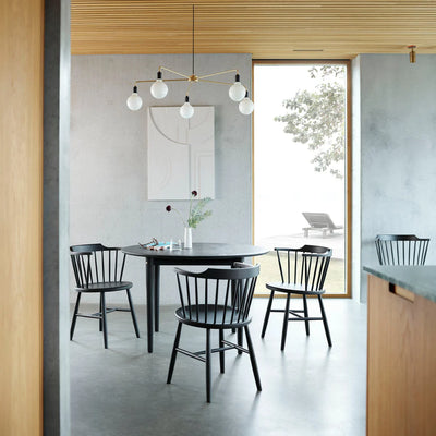 FDB Møbler C62 - Bjørk - Dining Table Oak Solid Black Painted Oak Solid Black Painted by Unit10