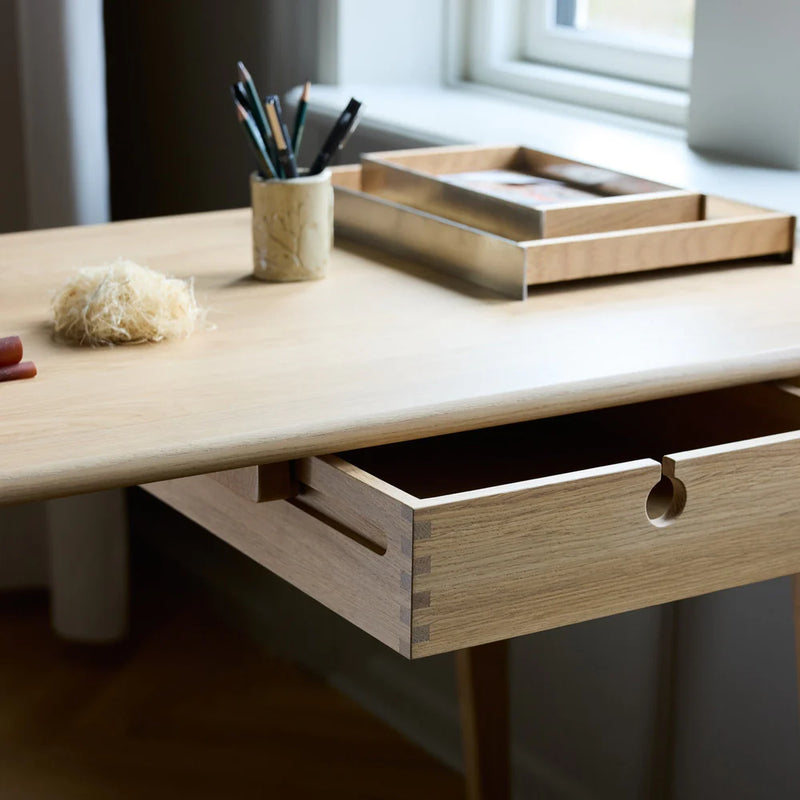 FDB Møbler C67 - Butler Desk Small Oak Solid Nature Lacquered by Foersom & Hiort-Lorenzen