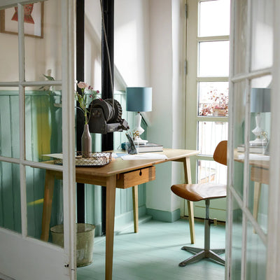 FDB Møbler C67 - Butler Desk Small Oak Solid Nature Lacquered by Foersom & Hiort-Lorenzen