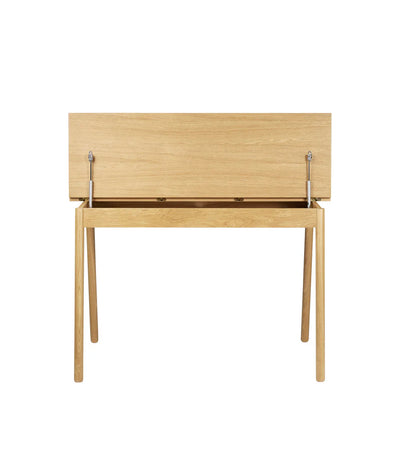 FDB Møbler C68 - Nørrebro Desk Oak Nature Lacquered 34.9 x 46.5 x 26.8 in Linoleum Mushroom by Isabel Ahm