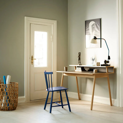 FDB Møbler C68 - Nørrebro Desk Oak Nature Lacquered 34.9 x 46.5 x 26.8 in Linoleum Nero by Isabel Ahm