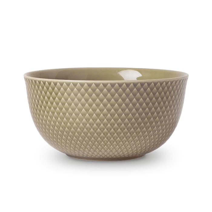 Lyngby Porcelæn Rhombe Earth Serveware - Serve Bowl, Clay, Ø: 6.9