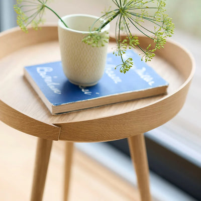 FDB Møbler D106 - Bakketop - Tray Table Ø: 15 in Oak Nature Lacquered by Philip Bro