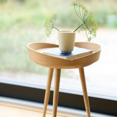 FDB Møbler D106 - Bakketop - Tray Table Ø: 15 in Oak Nature Lacquered by Philip Bro