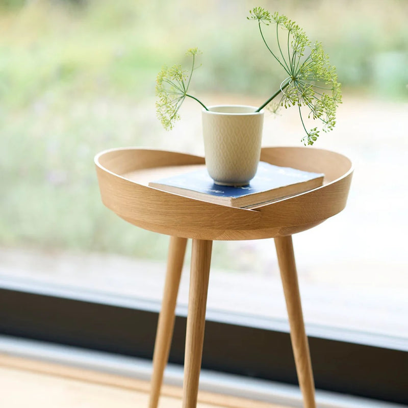 FDB Møbler D106 - Bakketop - Tray Table Ø: 15 in Oak Nature Lacquered by Philip Bro