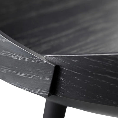 FDB Møbler D106 - Bakketop - Tray Table Ø: 15 in Oak Black Painted by Philip Bro