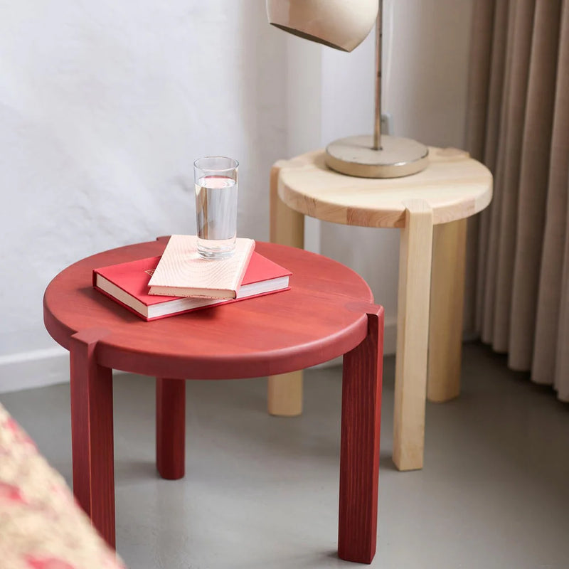 FDB Møbler D108 - Ragnesminde - Side Table Ø: 13.8 in Pine Solid Nature Untreated by Katrine Sander