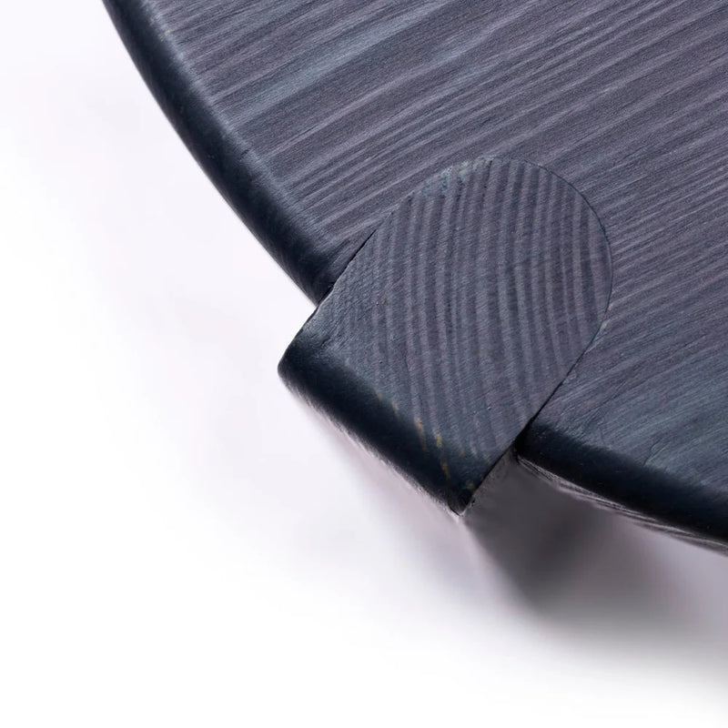 FDB Møbler D108 - Ragnesminde - Side Table Ø: 13.8 in Pine Solid Midnight Blue (34/Aarhus) Oiled by Katrine Sander