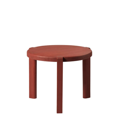 FDB Møbler D108 - Ragnesminde - Coffee Table Ø: 18.9 in Pine Solid Carmine Red (48/Bilbao) Oiled by Katrine Sander