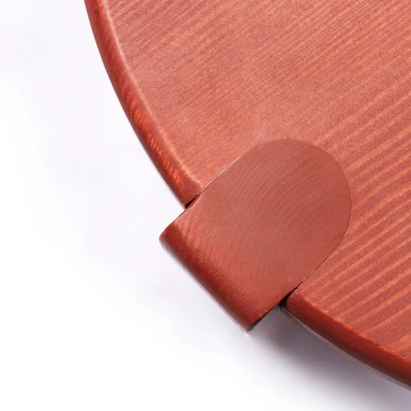 FDB Møbler D108 - Ragnesminde - Coffee Table Ø: 18.9 in Pine Solid Carmine Red (48/Bilbao) Oiled by Katrine Sander